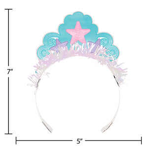 Iridescent Mermaid Party Tiaras, 8 ct Party Decoration