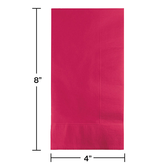 600ct Bulk Hot Magenta 2 Ply Dinner Napkins