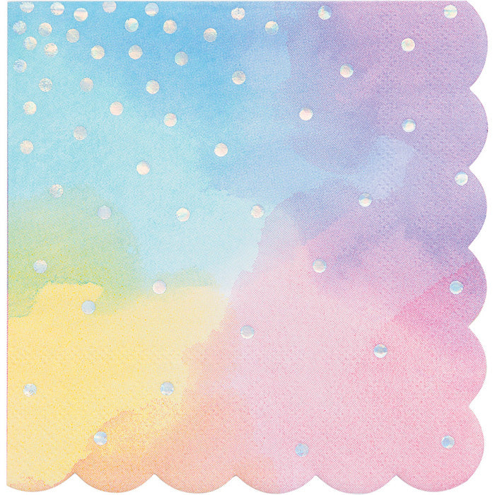 192ct Bulk Iridescent Party Beverage Napkins