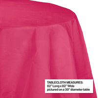 12ct Bulk Hot Magenta Round Paper Table Covers