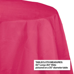12ct Bulk Hot Magenta Round Paper Table Covers
