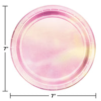 96ct Bulk Iridescent Party Dessert Plates