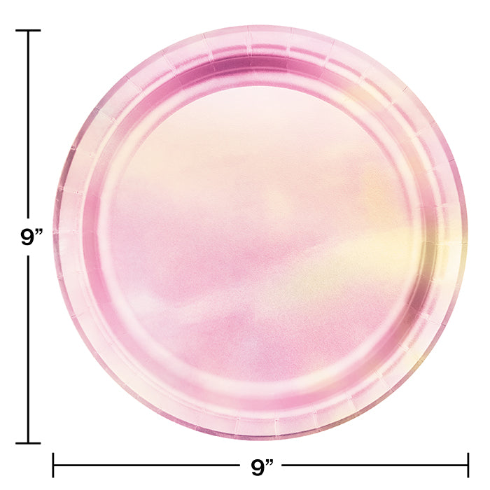 96ct Bulk Iridescent Party Dinner Plates