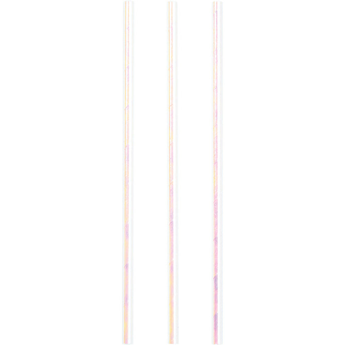 144ct Bulk Iridescent Party Paper Straws