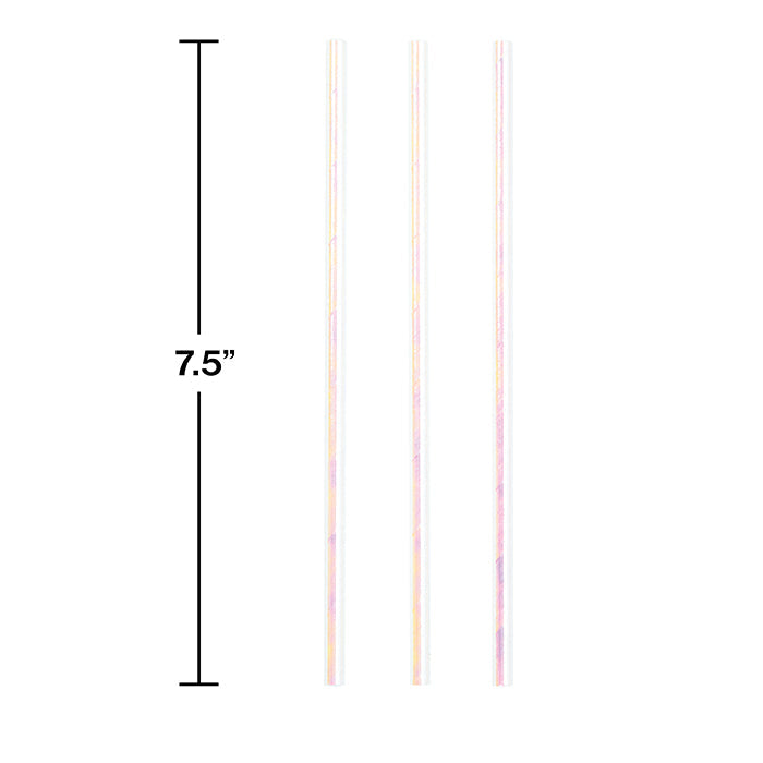 144ct Bulk Iridescent Party Paper Straws