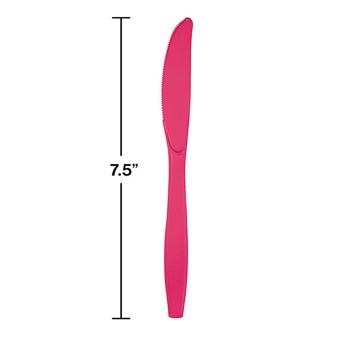 288ct Bulk Hot Magenta Plastic Knives