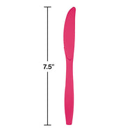 288ct Bulk Hot Magenta Plastic Knives