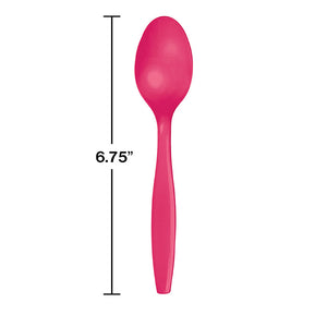 288ct Bulk Hot Magenta Plastic Spoons