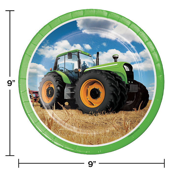 96ct Bulk Tractor Time Dinner Plates