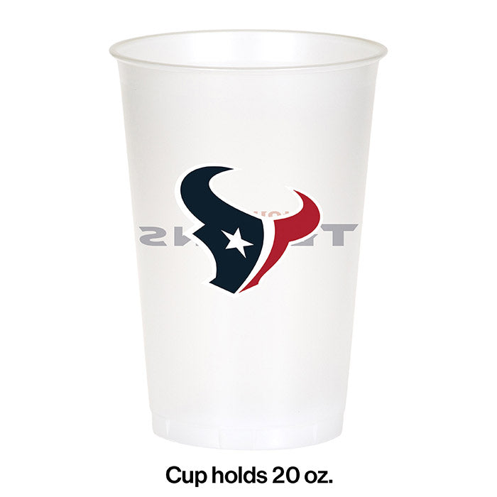 96ct Bulk Houston Texans 20 oz Plastic Cups