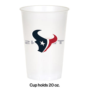 Houston Texans Plastic Cup, 20Oz, 8 ct Party Decoration