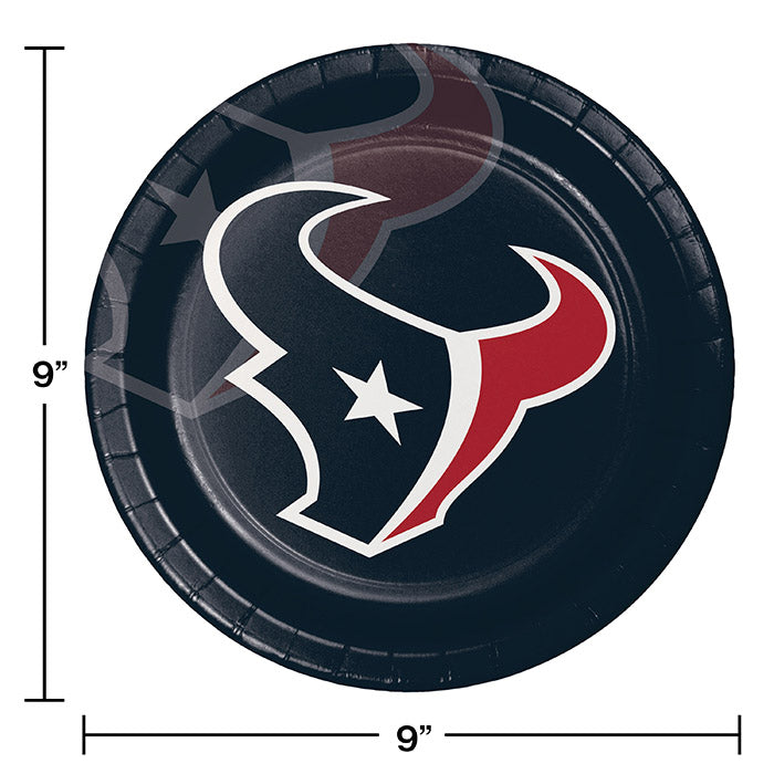 96ct Bulk Houston Texans Dinner Plates