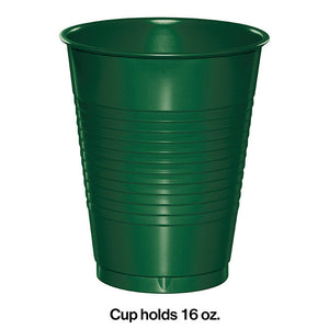 240ct Bulk Hunter Green 16 oz Plastic Cups