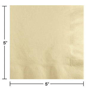 Ivory Beverage Napkin, 3 Ply, 50 ct Party Decoration