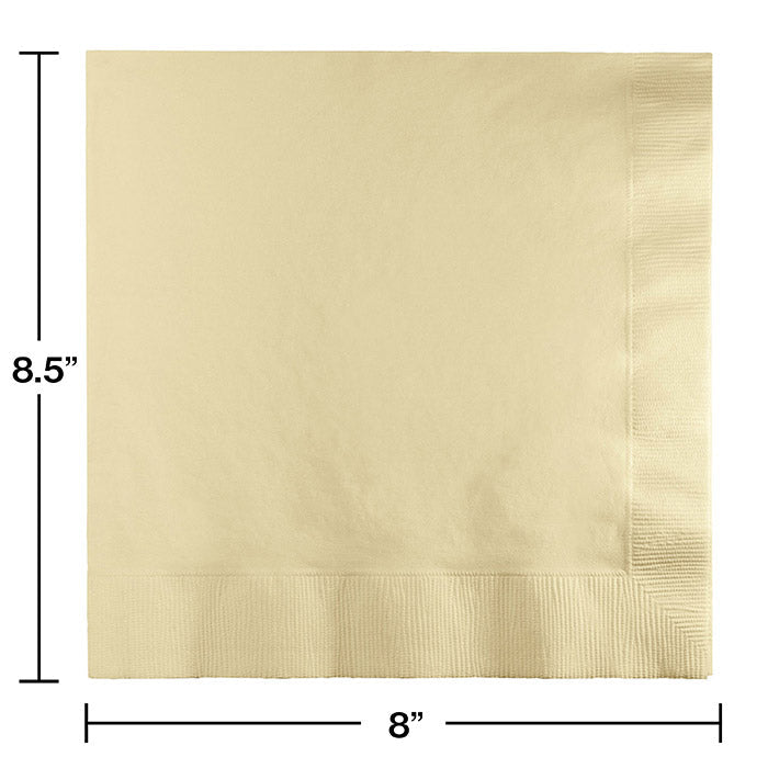 250ct Bulk Ivory Dinner Napkins 3 Ply