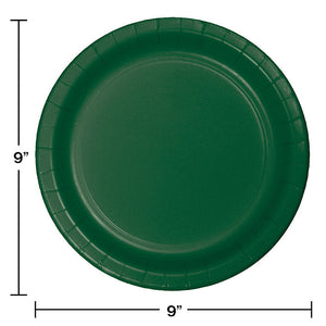 240ct Bulk Hunter Green Sturdy Style Dinner Plates
