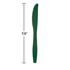 Hunter Green Plastic Knives, 24 ct Party Decoration