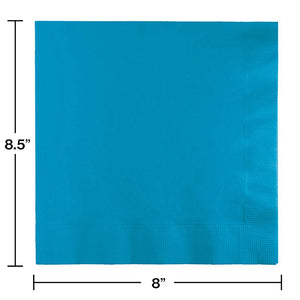 Turquoise Dinner Napkins 3Ply 1/4Fld, 25 ct Party Decoration