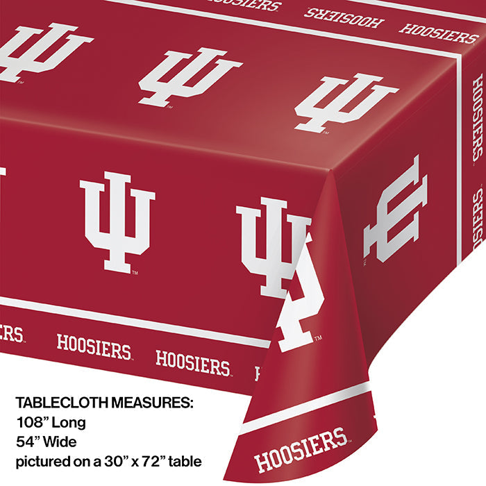 12ct Bulk Indiana University Plastic Table Covers