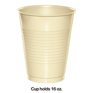 240ct Bulk Ivory 16 oz Plastic Cups