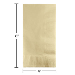 Ivory Dinner Napkins 2Ply 1/8Fld, 50 ct Party Decoration
