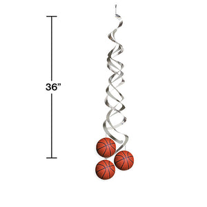 Basketball Deluxe Danglers, 2 ct Party Decoration
