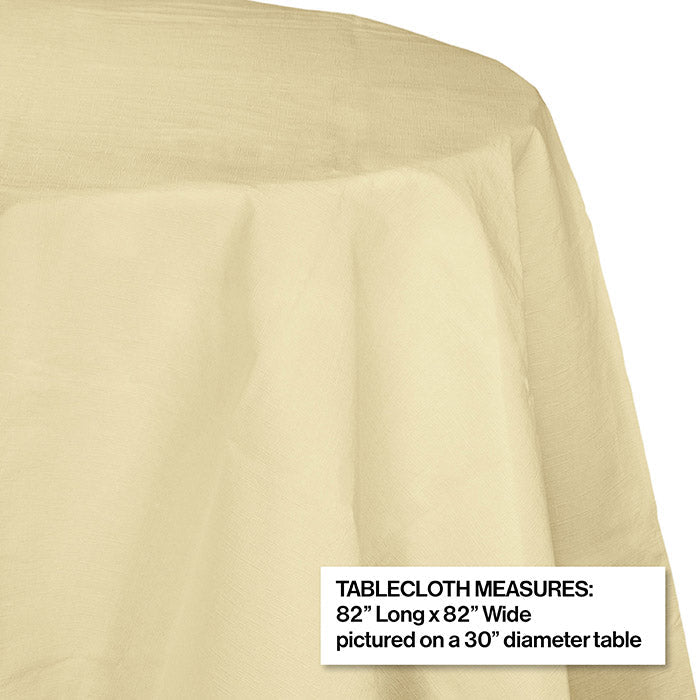 Bulk 12ct Ivory Round Paper Table Covers 82 inch 