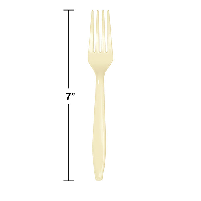 288ct Bulk Ivory Plastic Forks