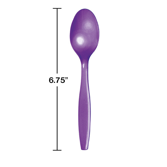 Bulk 288ct Amethyst Purple Plastic Spoons 