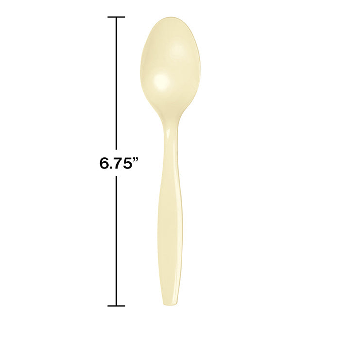 288ct Bulk Ivory Plastic Spoons