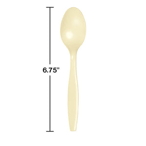 Ivory Plastic Spoons, 24 ct Party Decoration