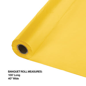 100 ft by 40 inch School Bus Yellow Banquet Table Roll