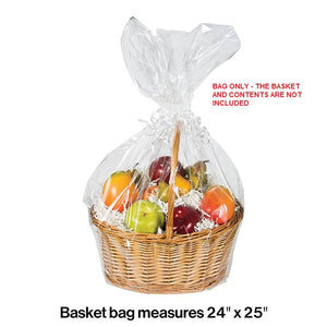 Large Clear Cello Basket Bag