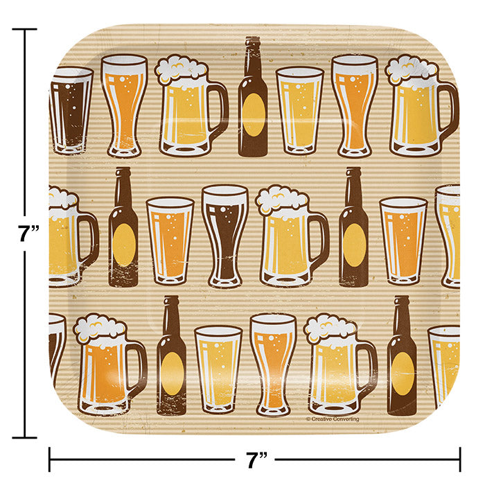 96ct Bulk Cheers and Beers Dessert Plates