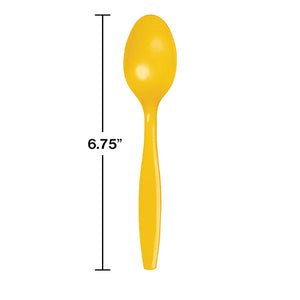 600ct Bulk School Bus Yellow Bulk Plastic Spoons