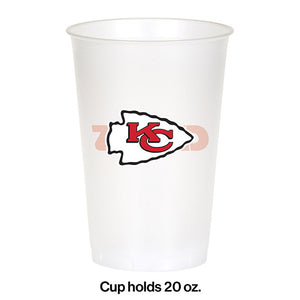 Kansas City Chiefs Plastic Cup, 20Oz, 8 ct Party Decoration