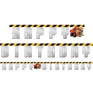 Big Dig Construction Jointed Banner Lg by Creative Converting