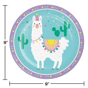 Llama Party Paper Plates, 8 ct Party Supplies