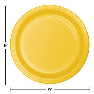School Bus Yellow Paper Plates, 24 ct Party Decoration