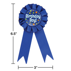 12ct Bulk Birthday Boy Award Ribbons