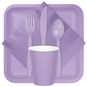 288ct Bulk Luscious Lavender Assorted Plastic Cutlery
