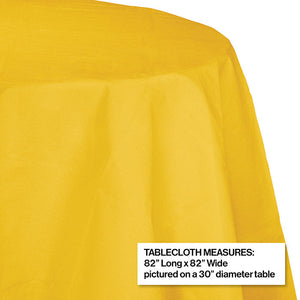 12ct Bulk School Bus Yellow Round Paper Table Covers