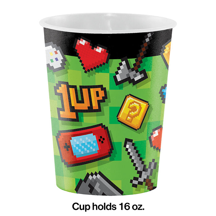 12ct Bulk Video Games Party 16 oz Favor Cups