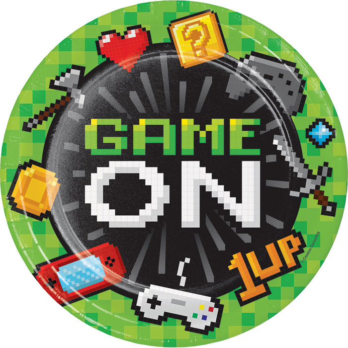 Video Game Party Paper Plates, 8 ct by Creative Converting