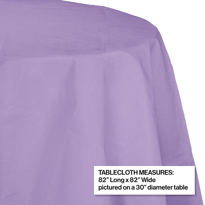 Bulk 12ct Luscious Lavender Round Paper Table Covers 82 inch 