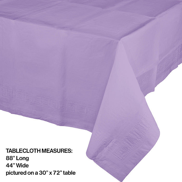 Bulk 6ct Luscious Lavender Paper Table Covers 54" x 108" 