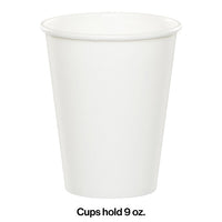 96ct Bulk Value Friendly White 9 oz Hot & Cold Cups