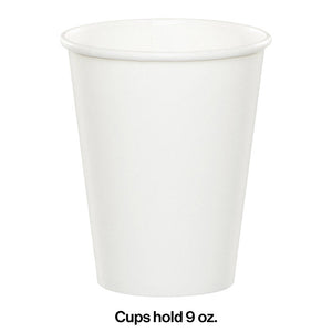 White Hot/Cold Paper Paper Cups 9 Oz., 8 ct Party Decoration