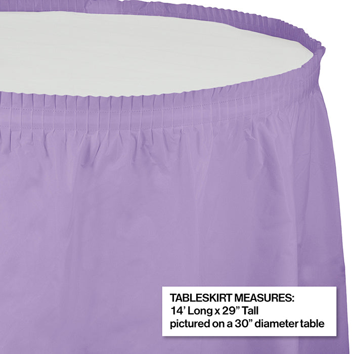 6ct Bulk Luscious Lavender Plastic Tableskirt