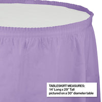 6ct Bulk Luscious Lavender Plastic Tableskirt